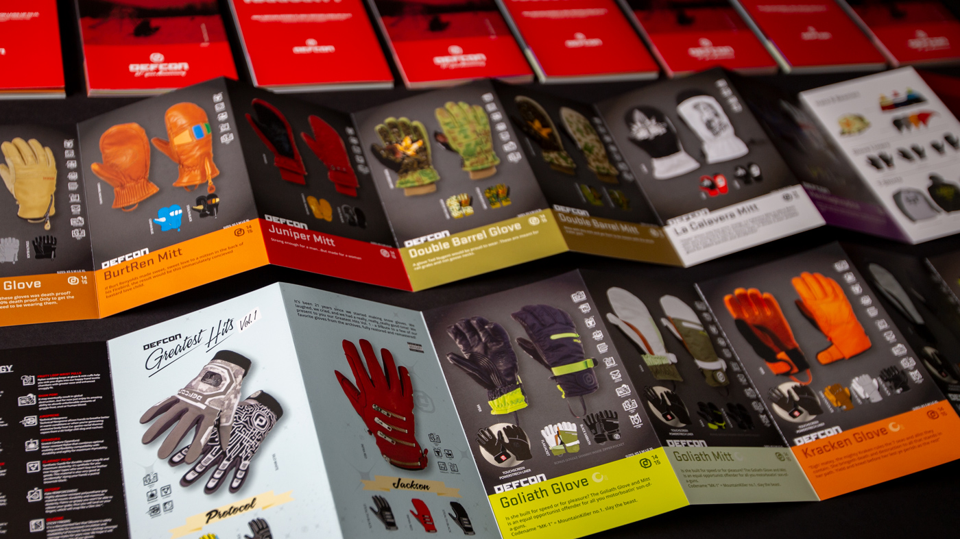 Catalog graphic design and other print collateral.